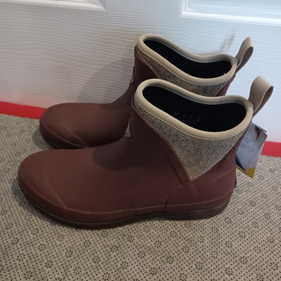 Muck Boots Ankle Boots Size 10 Rum Raisin/Tweed Herringbone bioDEWIX Dry New - Picture 7 of 17